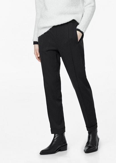 Mango Mango Chalk-stripe Trousers