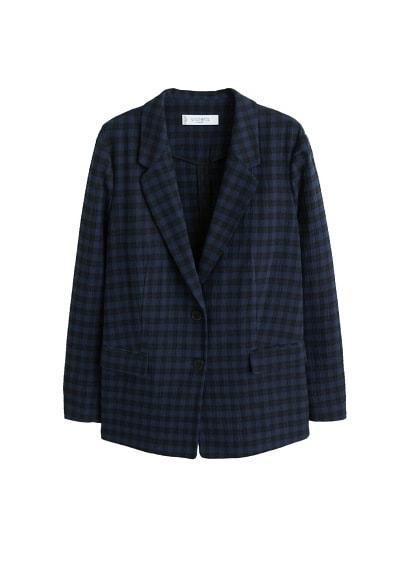 Violeta By Mango Violeta By Mango Check Structured Blazer