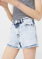 Mango Mango Bleached Denim Short