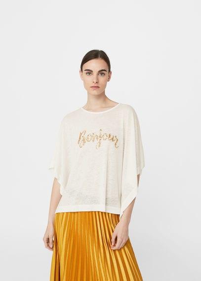 Mango Mango Metal Appliqu T-shirt
