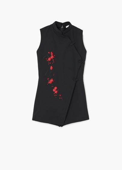 Mango Mango Embroidered Jumpsuit