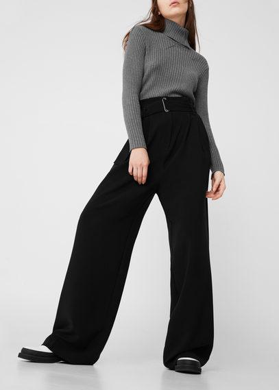 Mango Mango High-waist Palazzo Trousers