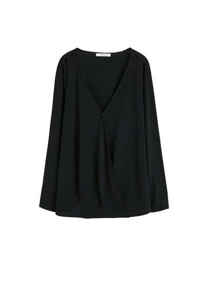 Violeta By Mango Violeta By Mango Buttoned Wrap T-shirt