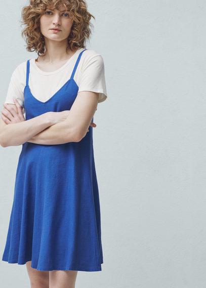 Mango Mango Linen Strap Dress