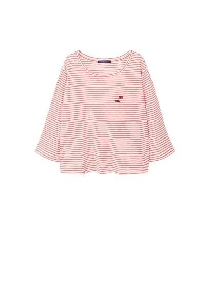 Violeta By Mango Violeta By Mango Appliqus Striped T-shirt