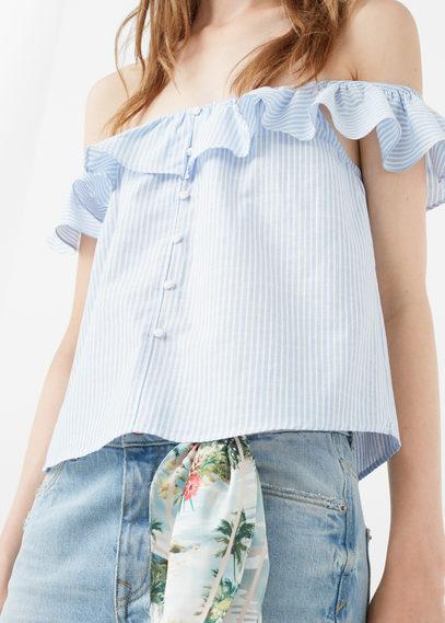 Mango Mango Off Shoulder T Shirt