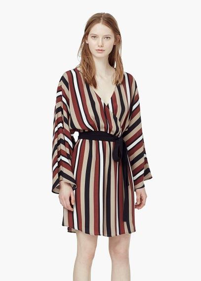 Mango Mango Flowy Striped Dress