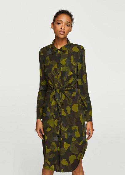 Mango Mango Knot Camo-print Dress