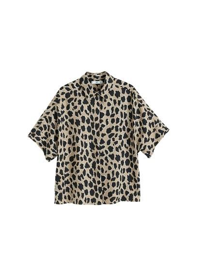 Mango Mango Animal Print Shirt