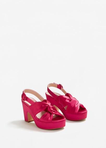 Mango Mango Satin Platform Sandals