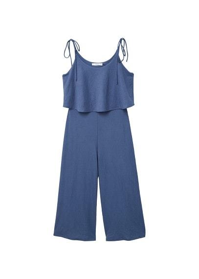 Mango Mango Sleeveless Bow Jumpsuit