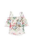 Mango Mango Printed Off-shoulder T-shirt