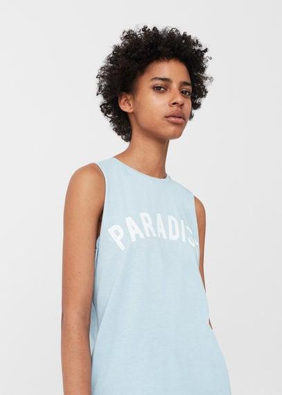 Mango Mango Printed Message T-shirt