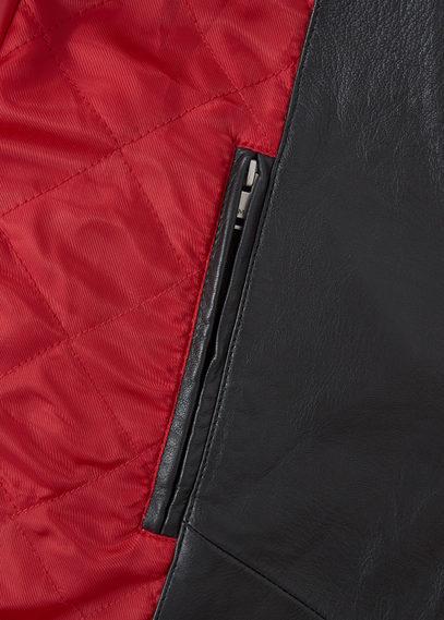 Mango Man Mango Man Leather Biker Oversize Jacket