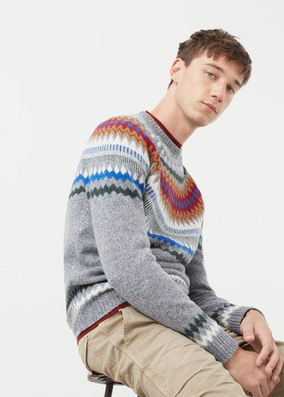Mango Man Mango Man Fair Isle Wool Sweater