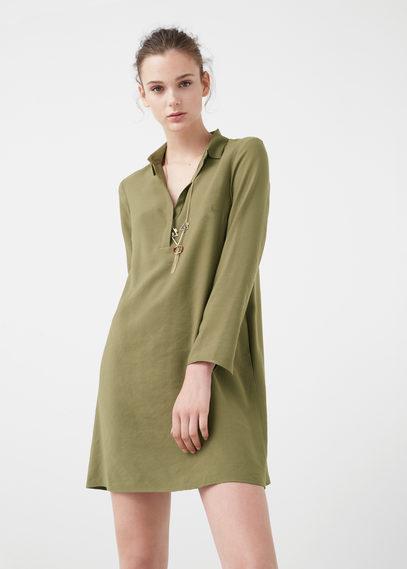 Mango Mango Flowy Shirt Dress