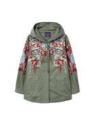 Violeta By Mango Violeta By Mango Embroidered Cotton Parka