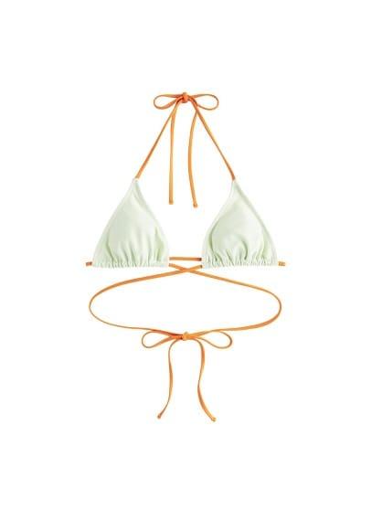 Mango Mango Strap Bicolour Bikini Top