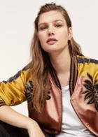 Violeta By Mango Violeta By Mango Contrasting Bomber Jacket