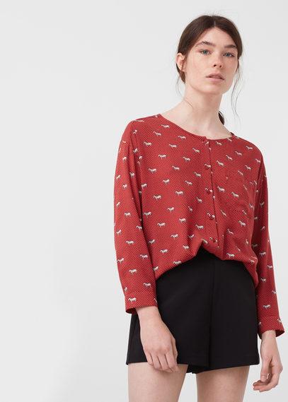 Mango Mango Pocket Flowy Shirt