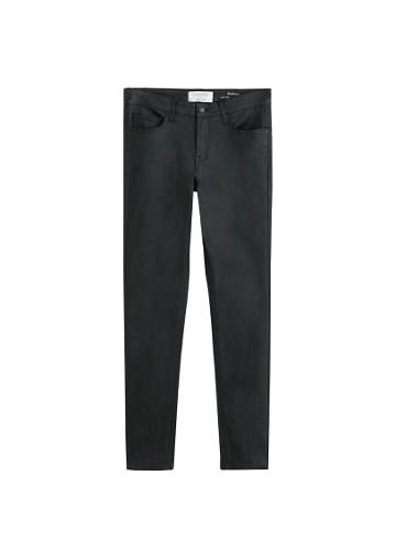 Violeta By Mango Violeta By Mango Coated Super Slim Andrea Jeans