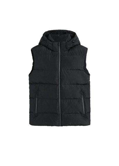 Mango Man Mango Man Concealed Hood Feather Down Gilet