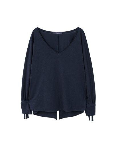 Violeta By Mango Violeta By Mango Bow Cotton Blouse