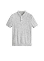 Mango Man Mango Man Stripe Patterned Flecked Polo Shirt