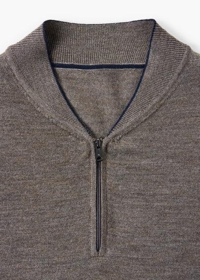 Mango Man Mango Man Wool Zip Neck Jumper