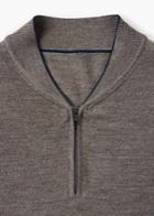 Mango Man Mango Man Wool Zip Neck Jumper