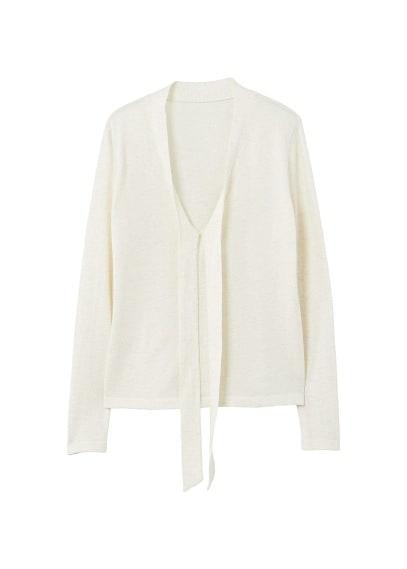 Mango Mango Bow V-neckline Sweater
