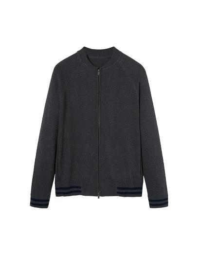 Mango Man Mango Man Cotton Bomber-style Cardigan