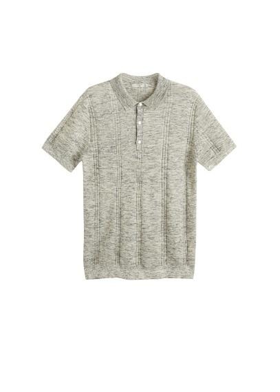 Mango Man Mango Man Flecked Knit Cotton Polo