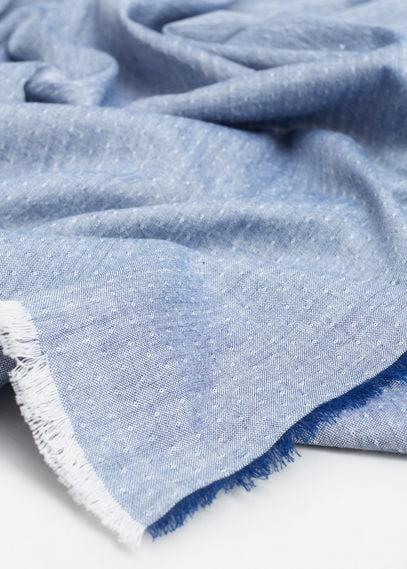 Mango Man Mango Man Patterned Chambray Scarf