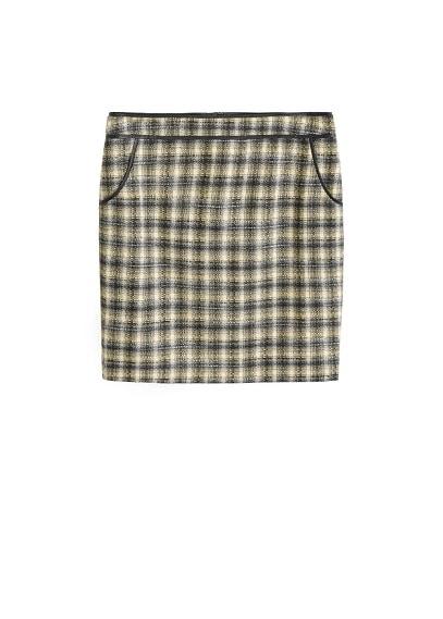 Violeta By Mango Violeta By Mango Check Cotton Skirt