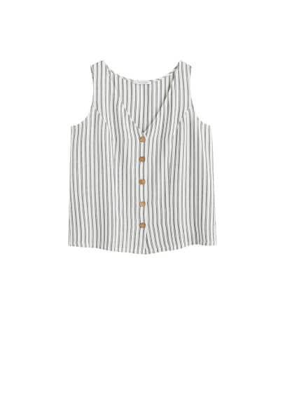 Violeta By Mango Violeta By Mango Buttons Striped Top