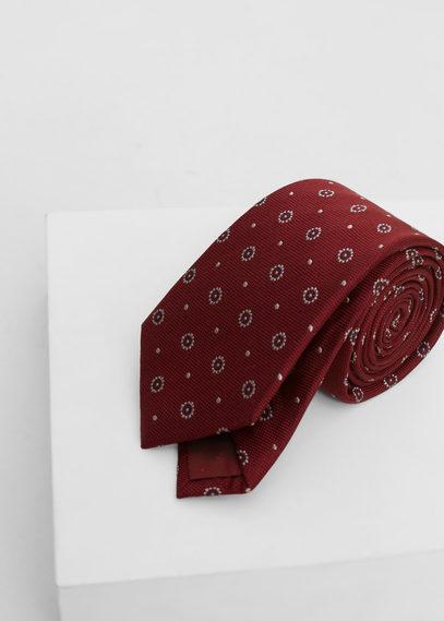 Mango Man Mango Man Geometric Patterned Silk Tie