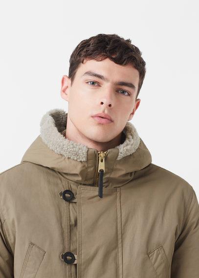 Mango Man Mango Man Detachable Faux Shearling-lined Parka