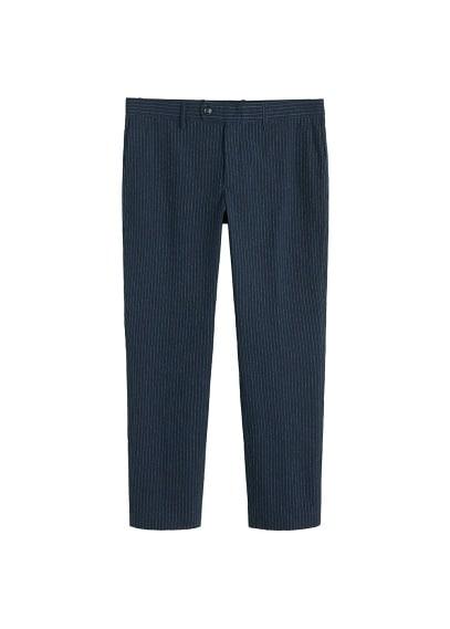 Mango Man Mango Man Slim-fit Striped Texture Trousers