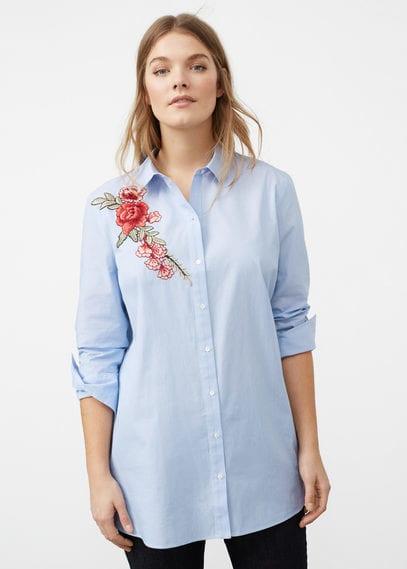 Violeta By Mango Violeta By Mango Embroidered Detail Shirt