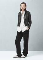 Mango Buckles Leather Jacket