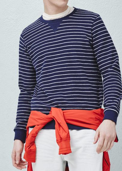 Mango Man Mango Man Striped Cotton-blend Sweatshirt