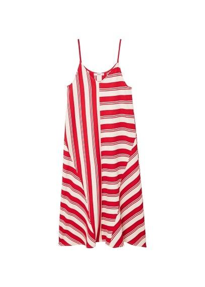 Mango Mango Striped Contrast Dress