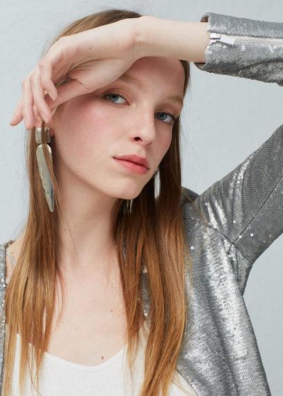 Mango Mango Sequin Embroidered Jacket