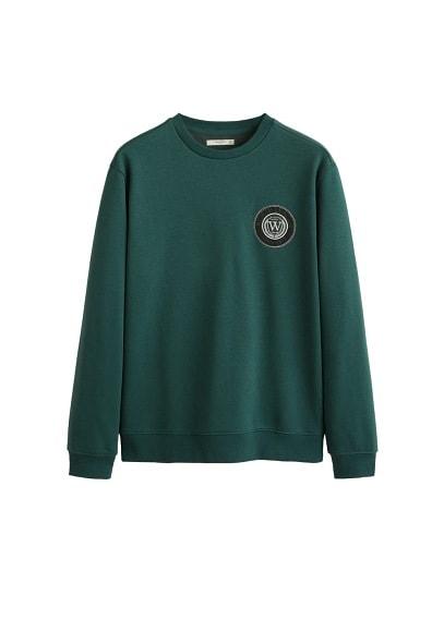Mango Man Mango Man Patch Cotton Sweatshirt