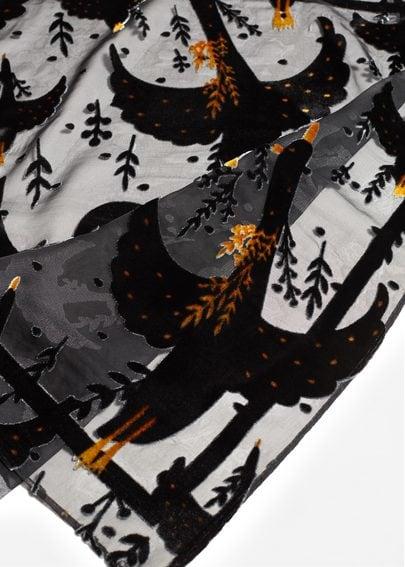 Mango Mango Velvet Detail Scarf