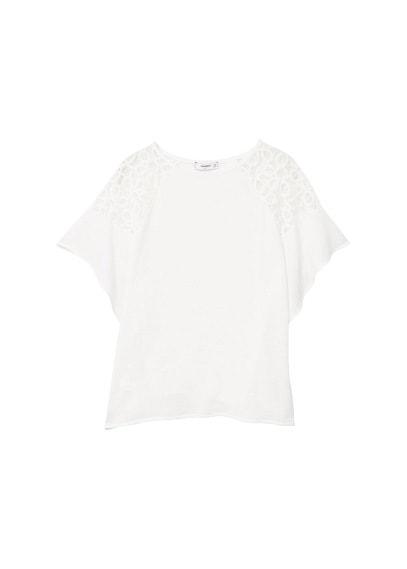 Mango Mango Lace Panel T-shirt
