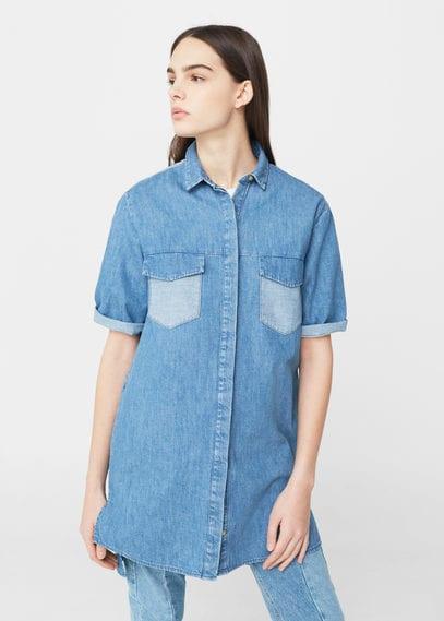 Mango Mango Medium Denim Shirt