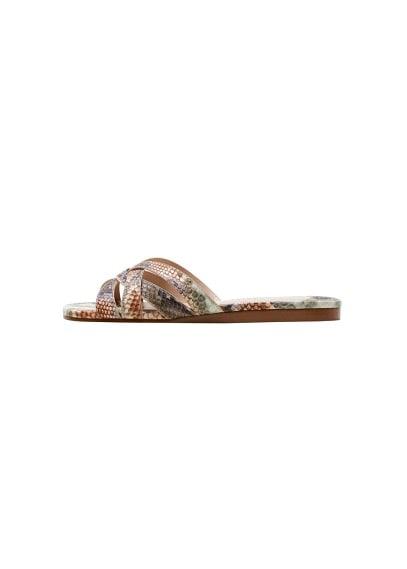 Violeta By Mango Violeta By Mango Snake-effect Strap Sandals