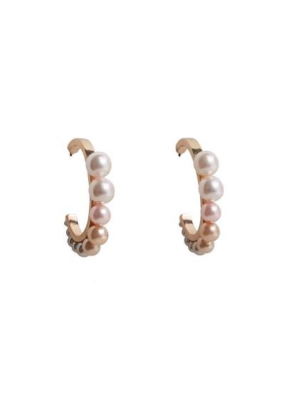 Mango Mango Pearl Hoops Earrings